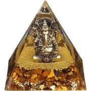 Ganesha Organite with Tiger Eye Pyramid Crystal