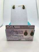 Magnificent pair earring Emerald and diamond in Silver – GGA Certified