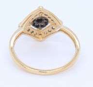 14kt Yellow Gold Chocolate and White Diamond Ring