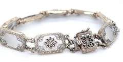 925 Sterling silver bracelet and matching dangle earrings
