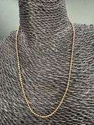 22k Rose Gold Plated Sterling Silver Diamond-Cut Ball Bead Chain 2mm 925 Italy Dog Tag Necklace 18"