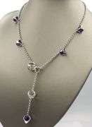 Di Modolo Icon collection purple quartz and rock crystal station lariat necklace