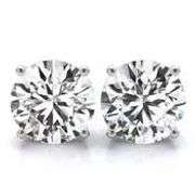 BRAND NEW 5.00 CARATSDIAMOND STUDS. 14K WHITE GOLD. LAB GROWN.