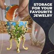 Blue Lilies of the Valley Easter Egg Replica – Extra Large with Crown