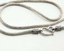 925 Sterling Silver Vintage Atr Deco Marcasite Pendant With Foxtail Suarti Chain Necklace           