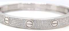 925 Sterling silver cubic zirconia love bangle
