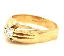 14kt Yellow gold 0.35ct diamond ring