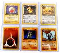 6 Pokémon 1999 1st Edition Trade Cards