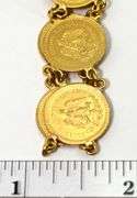 Valuable 21.6K Mexican 2.5 Peso  Coin Bracelet