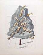 Highly Collectible Salvador Dali Original Color Engraving from The Divine Comedy