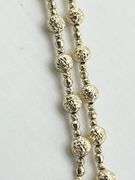 14KT Yellow Gold Diamon-Cut Beaded Chain Necklace