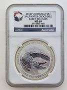2014-P Australia Saltwater Crocodile, NGC MS69 ER "Milkspots" "IMP"
