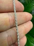 Sterling Silver Diamond-Cut Wheat Chain 2mm Solid 925 Unique Spiga Necklace 24"