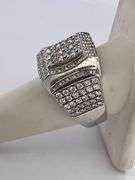 MEN'S CERTIFIED 14K WHITE GOLD DIAMOND RING