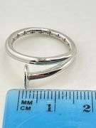 925 Sterling Silver Nail Ring