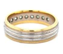 14kt two tone gold diamond band