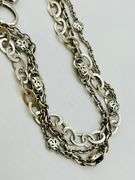 925 Sterling Silver Vintage Rare Lois Hill Multi Strands Ornate Details Different Chain Styles Neckl