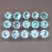 Glittering! 15 piece 15.52ct full fire baby blue Topaz set!