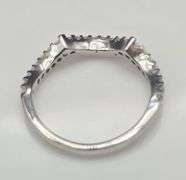 14 Kt White Gold Plate 2 Band Stackable 2.65 Ct Lab Simulated Diamond Ring Set