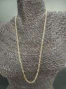 10k Yellow Gold Solid Pave Figaro Link Chain 2.6mm Necklace 22"