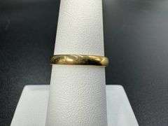 14k Yellow Solid Gold 3mm Comfort Fit Domed Plain Men's Women's Wedding Band Size 8