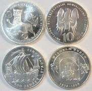 Gem SILVER 1995 & 1997 German 10 Marks and 2006 & 2007 10 Euros