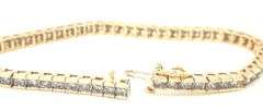 14kt Yellow gold 5.50ctw bar set diamond tennis bracelet