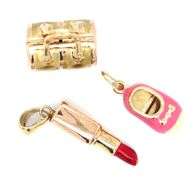 Lot of 14kt Yellow gold 3 charms