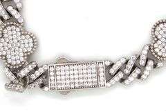 925 Sterling silver cubic zirconia 5 clover bracelet