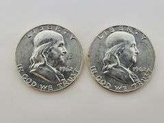 (2) 1962-D Franklin Half Dollars