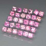 Radiant princess cut! 2.92ct pure pink Sapphire set!