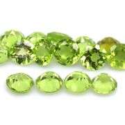 Round cut! Untreated! Matched! 9.30ct Peridot set!