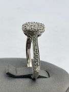 CERTIFIED AMAZING 14K WHITE GOLD AND DIAMOND RING