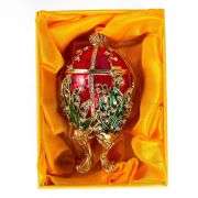 Lilies of the Valley Fabergé Egg Replica Jewelry Box