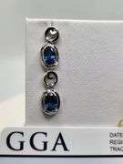 Magnificent pair earring of Tanzanite in Silver – GGA Certified