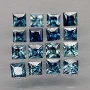 Princess cut! 2.70ct denim blue Sapphire set!