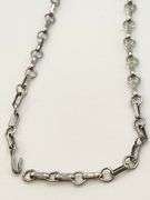 925 Native American Sterling Silver Turquoise tab And Heishi Necklace