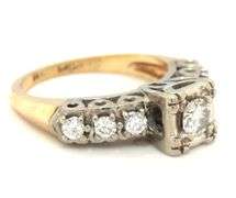 Nice Estate 14K YG Diamond Ring