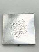 Sterling Silver Engraved Wadsworth Vanity Case Powder Compacts