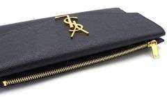 YSL Grain De Poudre Monogram uptown wallet
