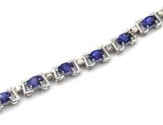 Amazing 17.31CTW Designer Oscar Friedman Oval Faceted Tanzanite & Diamond Necklace in 14K White Gold
