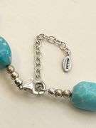 925 Sterling Silver CBARSE Turquoise and Crystal Necklace