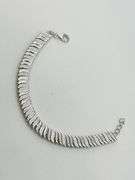 925 Sterling Silver CZ Wave Link Bracelet