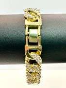 14 Kt Gold Plated 45 Gram Cuban Curb Link Bracelet