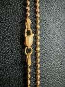 22k Rose Gold Plated Sterling Silver Diamond-Cut Ball Bead Chain 2mm 925 Italy Dog Tag Necklace 18"