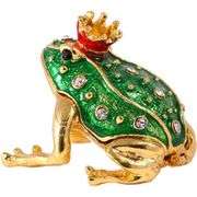 Frog Prince Crystal Jeweled Trinket Box