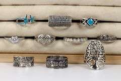 Sterling Silver .925 Curated Lot of 10 Rings Various Sizes & Styles