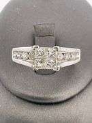 CERTIFIED LADIES 14K WHITE GOLD AND DIAMOND RING