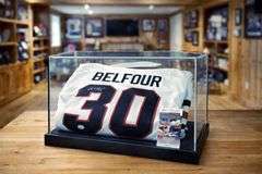 Autographed Ed Belfour Chicago Hockey Jersey with COA