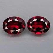 Mozambique red! 4.41ct matched oval cut Garnet pair!